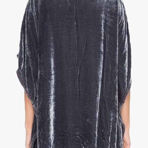 Johnny Was  Tilda Velvet V-Neck PonchoTunic “Storm Grey” NWT oversized - Picture 5 of 13